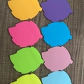 Notas adhesivas neón con forma de pez en 8 colores de material de espuma saturada - Forma de Hoja (8 Colores 240 Hojas)