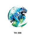 Waterproof temporary tattoo featuring colorful watercolor tiger design, model TH-308 - Th-308 / 210*148mm