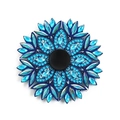Blue mandala diamond painting fidget spinner with sparkling crystal inlay for kids - Style TL11