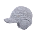 Berretto da baseball in maglia da uomo con paraorecchie e calda fodera in pile - Grigio chiaro