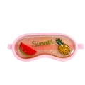 Gel bead eye mask with watermelon and pineapple patterns for cold and hot therapy - Fruit Pink Ice Crystal