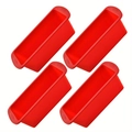 Set of four red rectangular silicone bread loaf molds for home oven baking - Set of 4 (Small) / Red