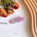 Cute acetate cat hair clip featuring purple and blue gradient with glitter finish - 6.3cm / Light Purple