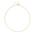 Collier élégant en maille chou-fleur dorée avec fermoir mousqueton et chaîne réglable - Chaîne Popcorn Torsadée / Doré