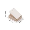 White leather jewelry display stand with champagne gold base for necklaces 8x7x5.5cm - Rounded Pendant Stand (White & Champagne)