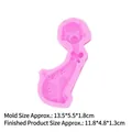 Pink silicone mold for cartoon dog fondant and clay crafts, size 13.5x5.5x1.8cm - Large / Pink