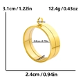 Detailed dimensions of the gold stainless steel round locket pendant with weight specs - Inner Diameter 20mm - Cavity Thickness 10mm / Gold