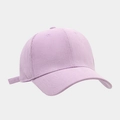 Detail of lavender pinstripe corduroy baseball cap showing texture and six-panel design - Adjustable / Light Purple