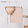 Detail of #11 Nude modal inner cap and matching chiffon headscarf set on white background - No.11 (Nude)