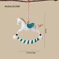 Detail of vintage iron rocking horse ornament for Christmas tree with 11cm height - Pony Type B (Single-sided Hand-painted)