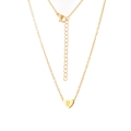 Collier doré avec pendentif cœur gravé de la lettre R et chaîne ajustable à fermoir mousqueton - Lettre R / Or