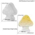 Detaillierte Maße der Pilzhaus-Silikonform für Harzguss und Kerzenherstellung - D5479-Pilzhaus Kerzenform 01