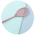 Penna gel creativa a forma di racchetta da tennis oro rosa con finitura metallica - 0.5mm / Rosso