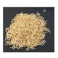 Bulk gold metal eye screws for resin jewelry making and DIY handicraft accessories - Golden Eye Pins 10x5mm (100pcs)