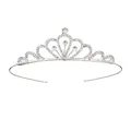 Serre-tête couronne argentée avec strass cristal pour filles, modèle style 10 - Couronne d'argent à motif d'arc symétrique (Style 10)