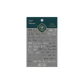 Adhesive nail art stickers featuring gradient cursive English lettering in dark grey - TS-1491 Gradient English Flat