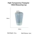 100ml triangular silicone measuring cup with clear scale marks and 90mm height - 100ml Clear Triangular Measuring Cup