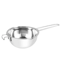 304 stainless steel double boiler melting pot with long handle and pour spouts - 1000ml / 304 Stainless Steel / Silver