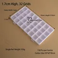 Scatola portaoggetti in plastica PP trasparente a 32 griglie 25,8x13x1,7cm - 32 Scomparti/25.8x13x1.7cm
