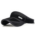 Visiera parasole nera in mesh con tessuto traspirante ed etichetta sport per l'esterno - Regolabile / Nero