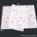 38x28cm greaseproof sandwich paper with colorful baking and music themed prints - Baking Illustration Type 1 (50 Sheets)