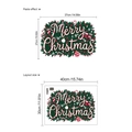 Detailansicht des Merry Christmas Kranz Wandaufklebers mit Abmessungen und Layout-Skala - Stil ZA153 (30x40cm)