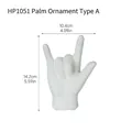 Minimalist white ceramic hand sculpture gesture ornament with matte finish for home decor - HP1051 Hand Gesture Ornament-I Love You