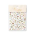 Pegatinas de uñas ultrafinas Retro Garden con patrones florales vintage adhesivas - Jardín Retro (to1827)