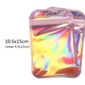 Rainbow holographic laser resealable bag 10.5x15cm for jewelry and earrings packaging - 10.5*15cm