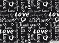 Schwarzer Nageltattoo-Sticker mit weißem Love-Schriftzug und Herz-Motiven WG4003 - WG4003