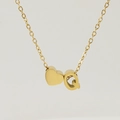 Collier en acier inoxydable plaqué or 18K avec pendentif cœur et lettre Q - Lettre Q(Q) / Or