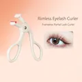 Frameless partial eyelash curler with soft silicone pads and ivory white finish - Partial White