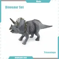 Realistic grey triceratops dinosaur toy model with detailed skin texture and three horns - Triceratops (BL-5262)