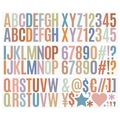 2.5 inch waterproof Morandi alphabet and number stickers for classroom and mailbox decor - 6 Sheets/Set / Morandi Colors (P18)