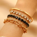 Gold - Black and White Rhinestone Style