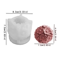 Silicone petal flower ball mold with dimensions for DIY resin and candle making - Flower Ball Silicone Mold