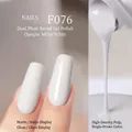 Vernis à ongles gel végétal gris fumé F076 avec finitions mate et brillante - F076 Gris Fumée