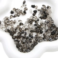 Irregular acrylic beads in transparent and grey tones for DIY jewelry making - 10g/Pack (Approx 80pcs) / Transparent Black