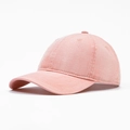 Gorra de béisbol de algodón lavado rosa con visera curva y estructura clásica de 6 paneles - Ajustable / Rosa