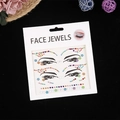 Lot de strass colorés pour le visage et les sourcils sous emballage de vente - Fleur de Prunier Multicolore
