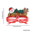 LED Merry Christmas glasses in red frame featuring Santa and reindeer, 15.6cm wide - Christmas Glasses Style B