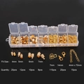 Golden jewelry DIY starter kit with lobster clasps, jump rings and extension chains - Lobster Clasps Gold
