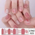 LTMZ 025 solid pink and glitter circle sequence nail wraps for DIY professional manicures - MZ-025 Pink Dot Sequin