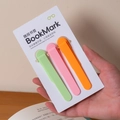Set di tre segnalibri flessibili in silicone in verde, rosa e arancione per libri - 【Verde+Rosa+Arancione】Set da 3