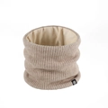Beigefarbener Strick-Halswärmer mit weichem Fleecefutter für optimalen Kälteschutz - Halswärmer / Einheitsgröße (26cm*20cm) / Khaki