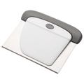 Stainless steel dough scraper with white and grey anti-slip handle for baking - White-Gray 2-Piece Set
