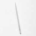 7-piece portable stainless steel toothpick set with silver knurled non-slip handle - Long Straight Needle / Silver