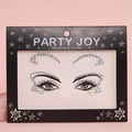 Iridescent rhinestone face jewels set with butterfly and round crystal designs - HF-162-AB Iridescent Rhinestone Butterfly Style