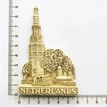 Ivory resin Netherlands souvenir fridge magnet with tower 3D design 6.5x8.5cm - Netherlands Landmark