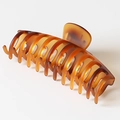 Large amber brown gradient hair claw clip with 13cm matte finish shark clip design - Tortoiseshell